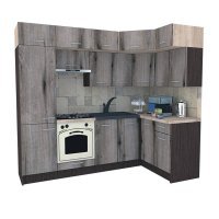 Bucatarie de Colt BIG GENA NEW ST. 140-250, Wenge / Decor K366